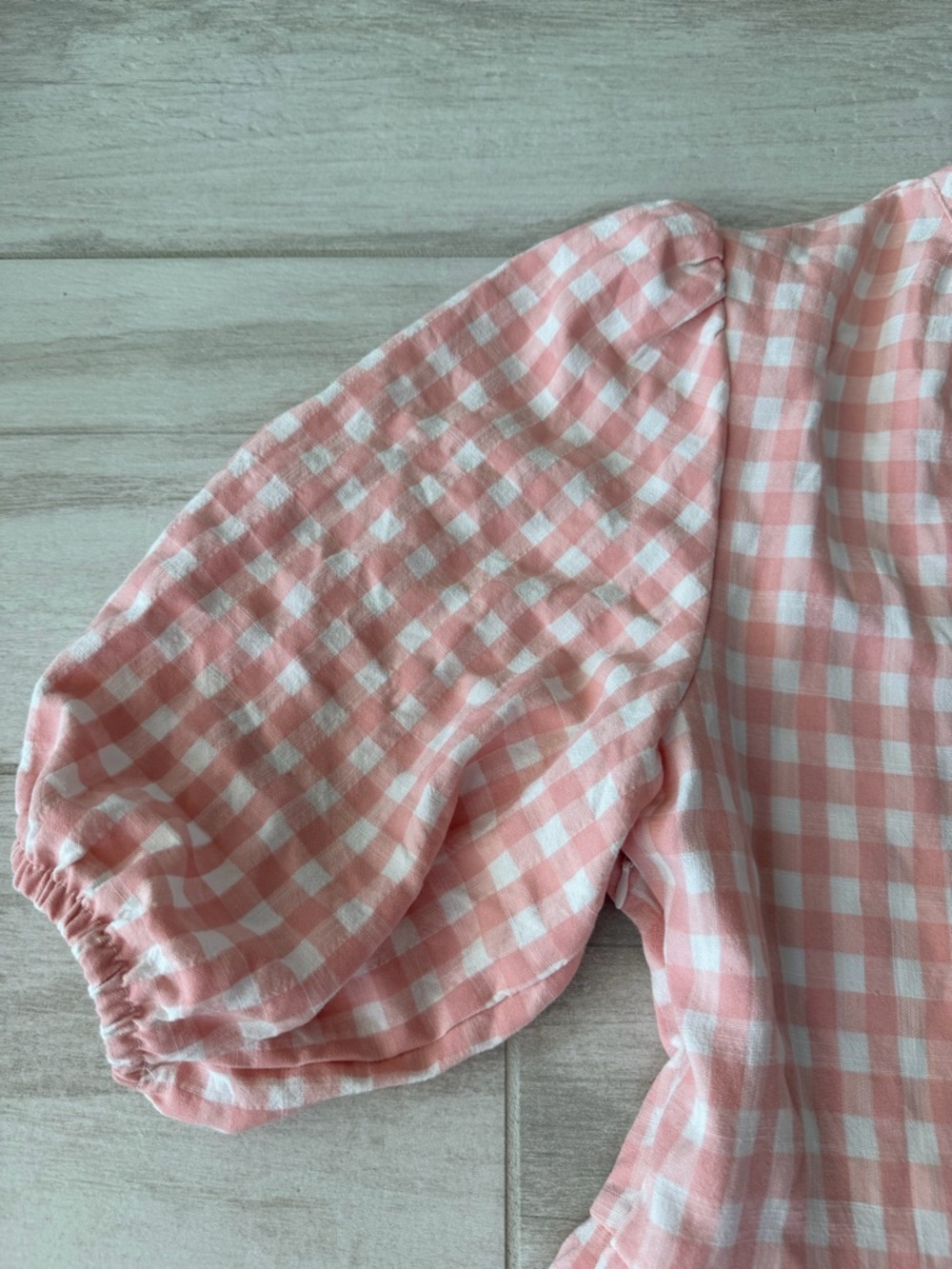 🌸 Pink Gingham Tiered Mini Dress — Cottagecore Dream! Size M, Cotton - Picture 5 of 10